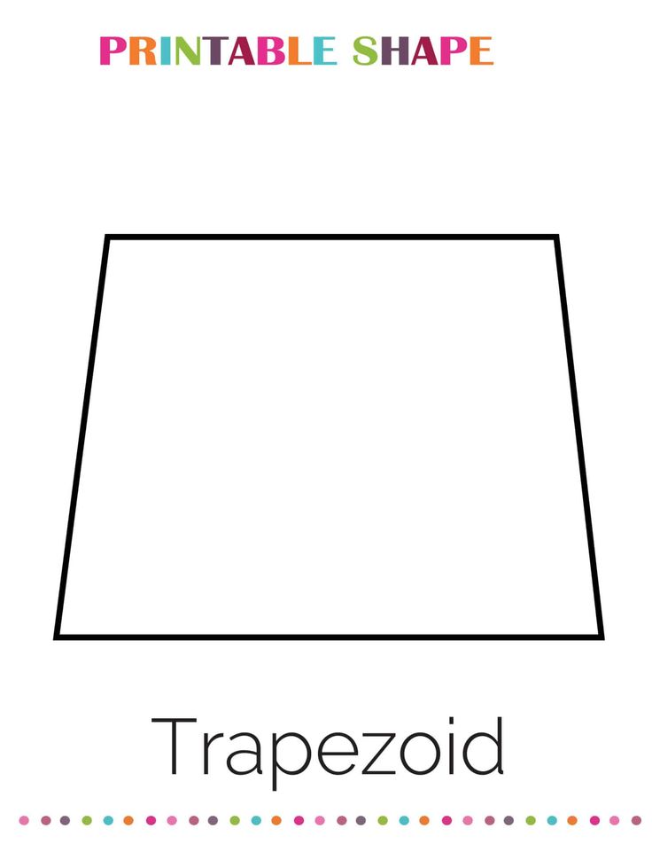 Free printable trapezoid shape printable shapes shape coloring pages shapes