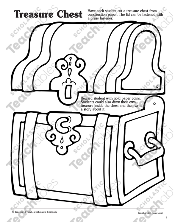 Treasure chest craft printable arts and crafts lesson plans and ideas