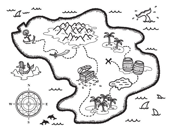 Printable treasure map coloring page pirate maps pirate treasure maps treasure maps for kids