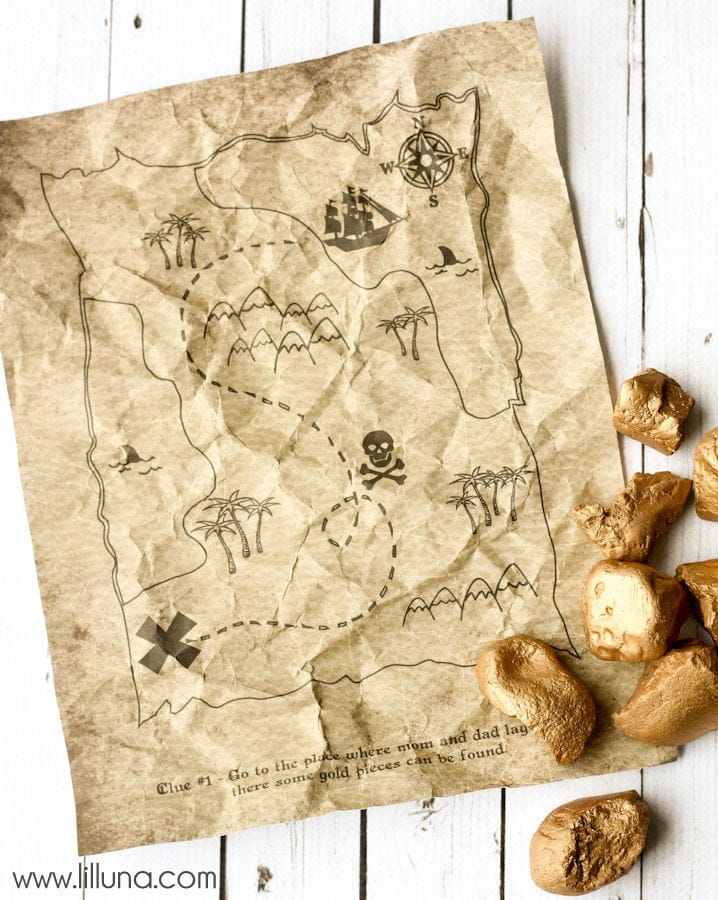 Printable treasure map kids activity â lets diy it all â with kritsyn merkley