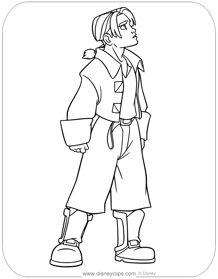 Disneys treasure planet coloring pages in pdf