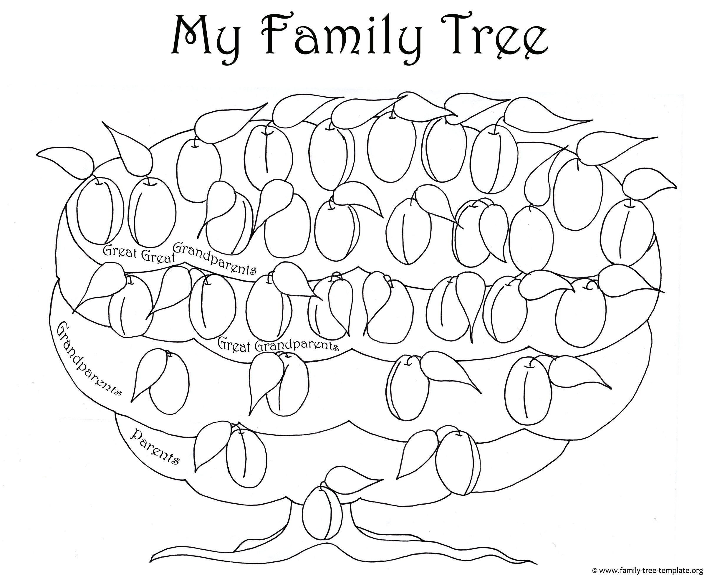 Blank family trees templates and free genealogy graphics