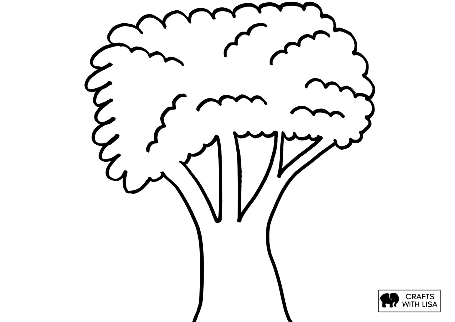 Tree coloring page
