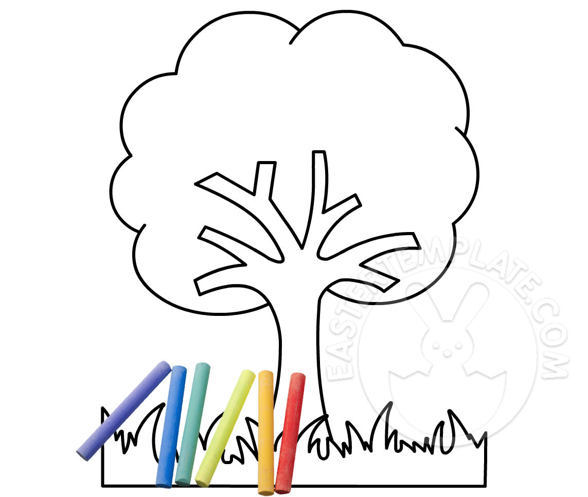 Printable tree coloring page
