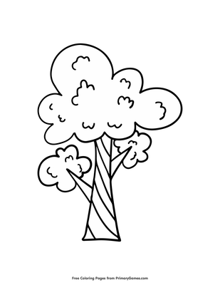 Tree coloring page â free printable pdf from