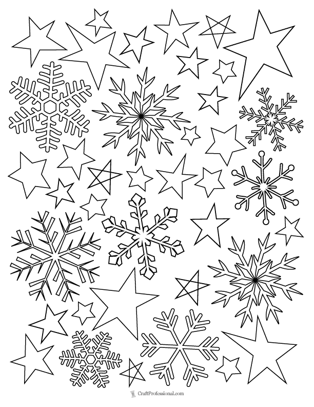 Christmas star coloring pages