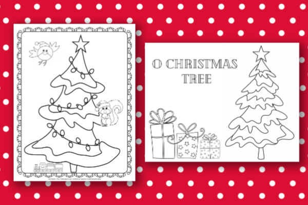 Christmas tree coloring pages