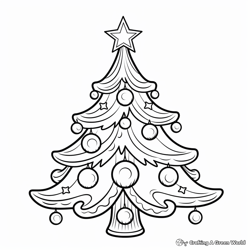 Christmas tree coloring pages