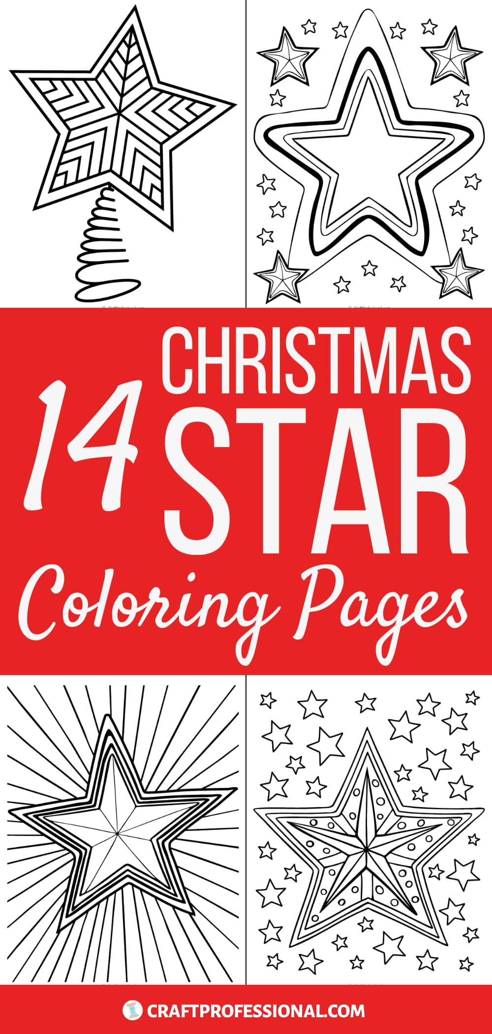 Christmas star coloring pages