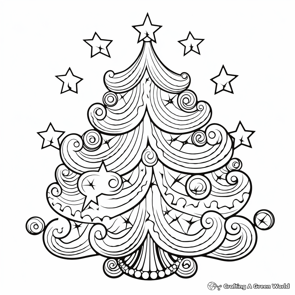 Christmas tree coloring pages