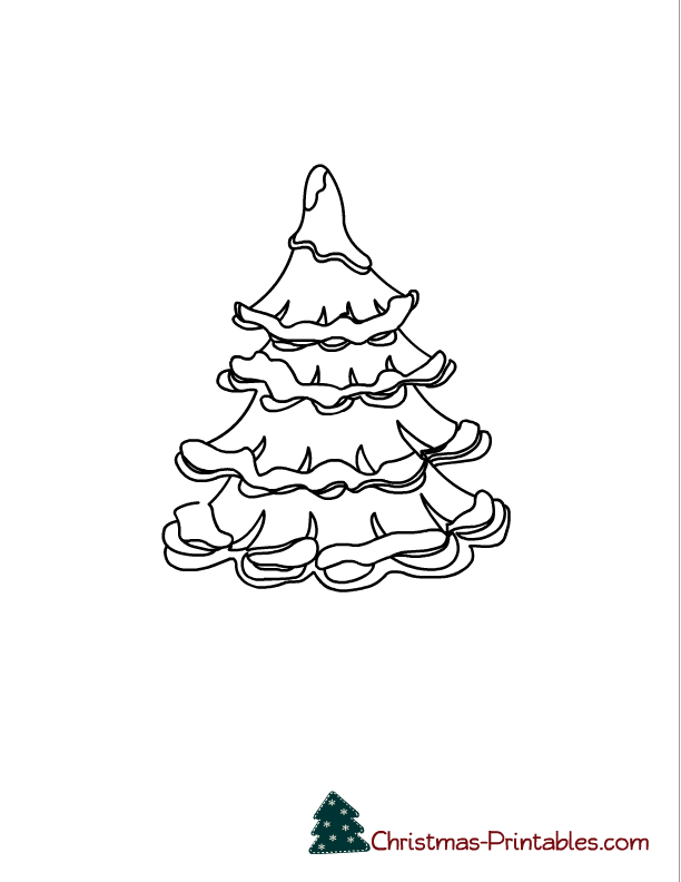 Free printable christmas tree coloring pages