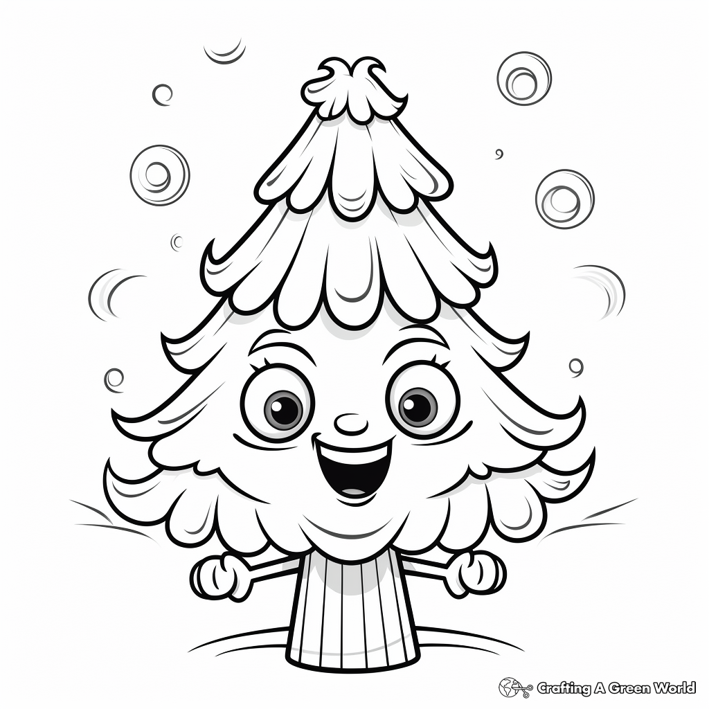 Christmas tree coloring pages