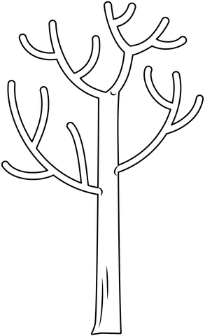Tree no leaves coloring page free printable coloring pages