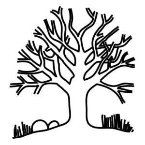 Fall trees coloring pages printable for free download