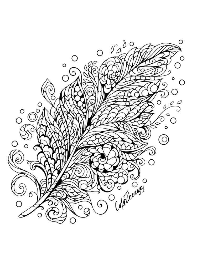Leaves coloring pages for adults