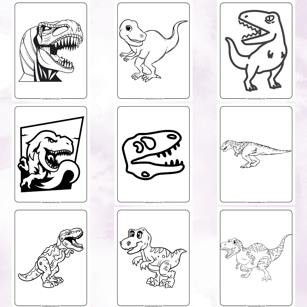 T rex coloring pages