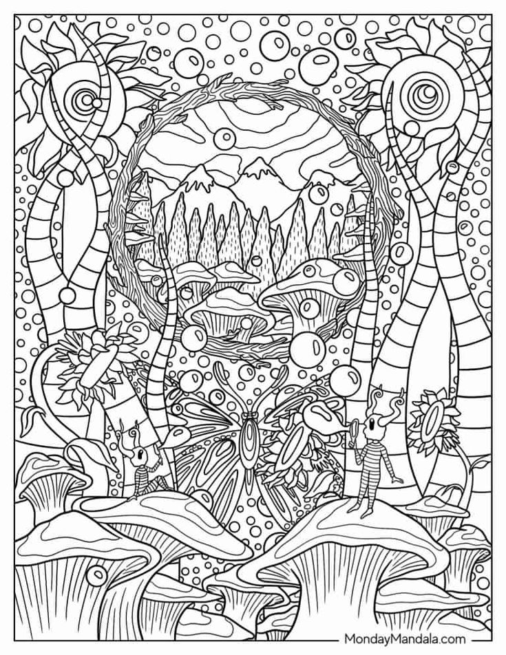 Trippy coloring pages free pdf printables coloring pages cool coloring pages trippy