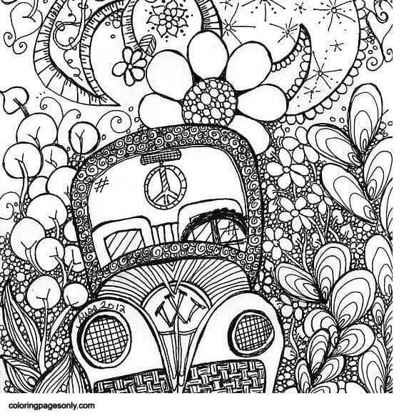 Trippy coloring pages printable for free download
