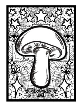Mushroom mandala coloring pages for kids mandala printable coloring sheets pdf
