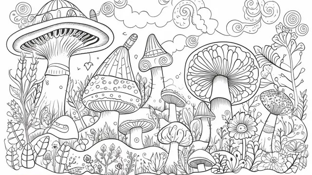 Cute cute mushroom with eyes coloring pages outline sketch drawing vector mushroom drawing wing drawing eyes drawing png and vector with transparent background for free download