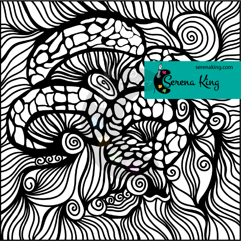 Mushroom coloring page