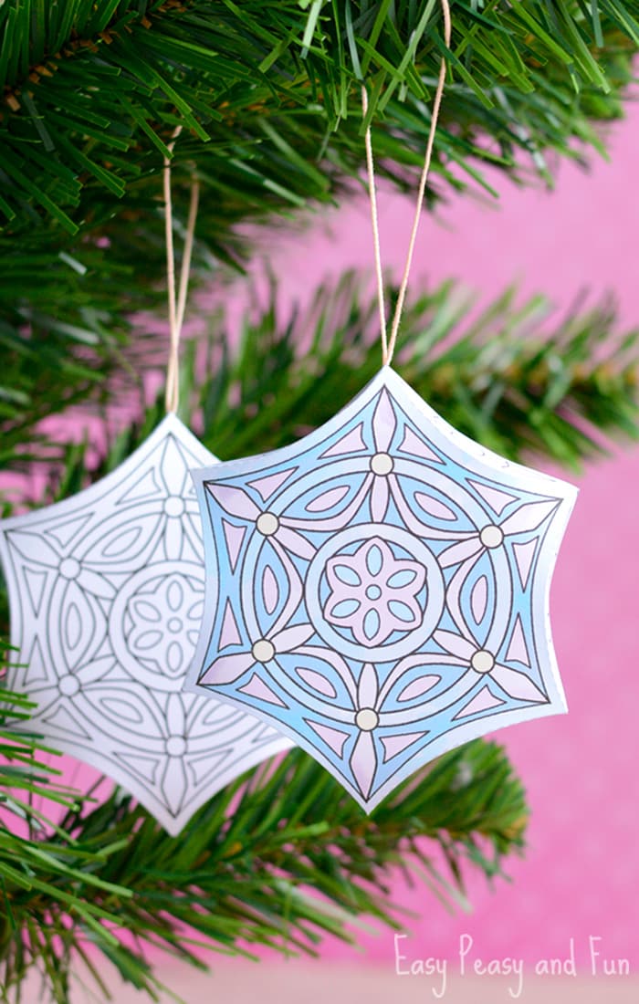 Printable christmas ornaments to color