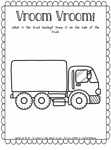 Truck coloring page free homeschool deals