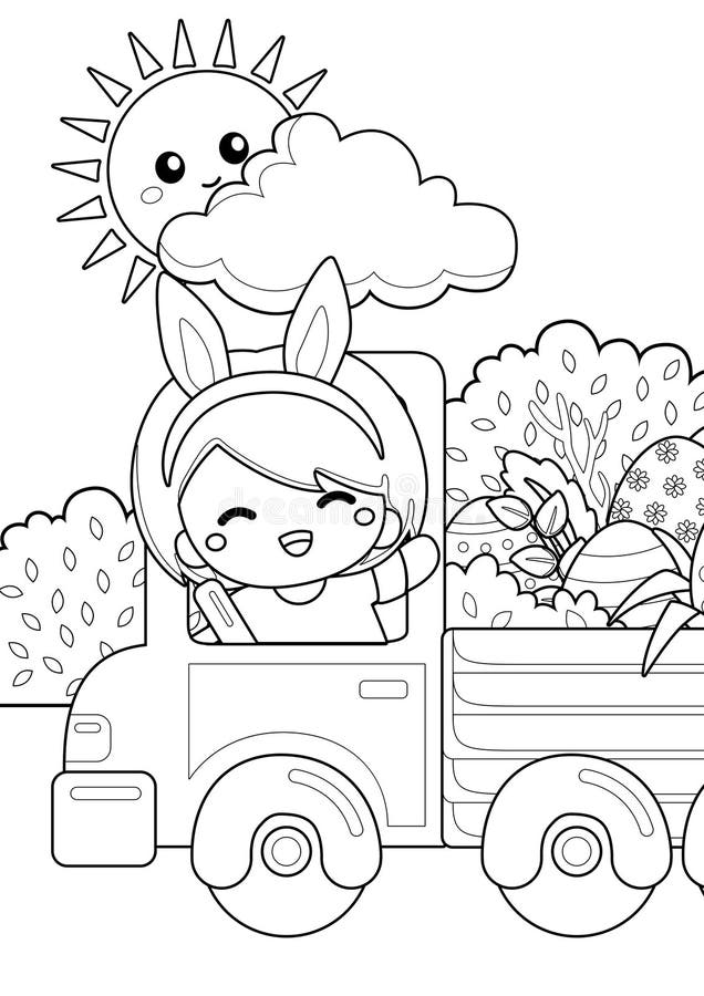 Truck coloring pages printable stock illustrations â truck coloring pages printable stock illustrations vectors clipart