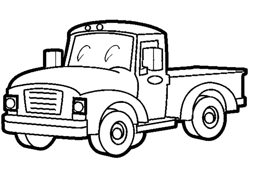Print truck coloring page