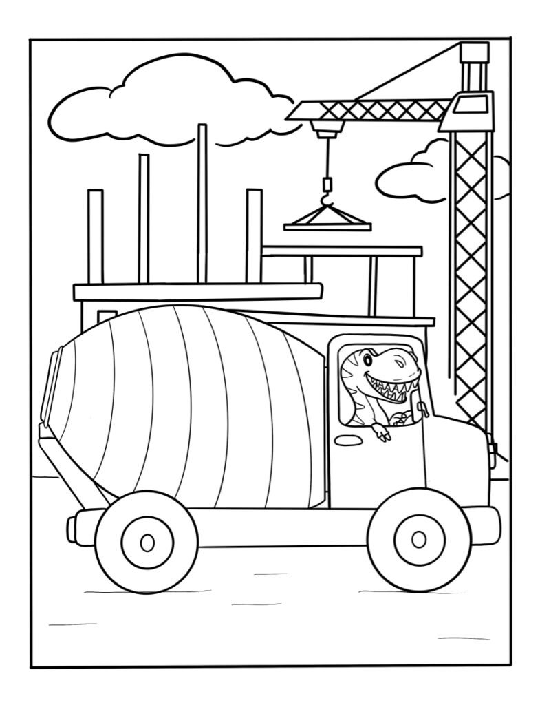 Trucks coloring pages printable dinosaur pictures to color