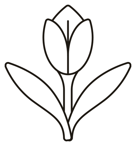 Tulip coloring page free printable coloring pages