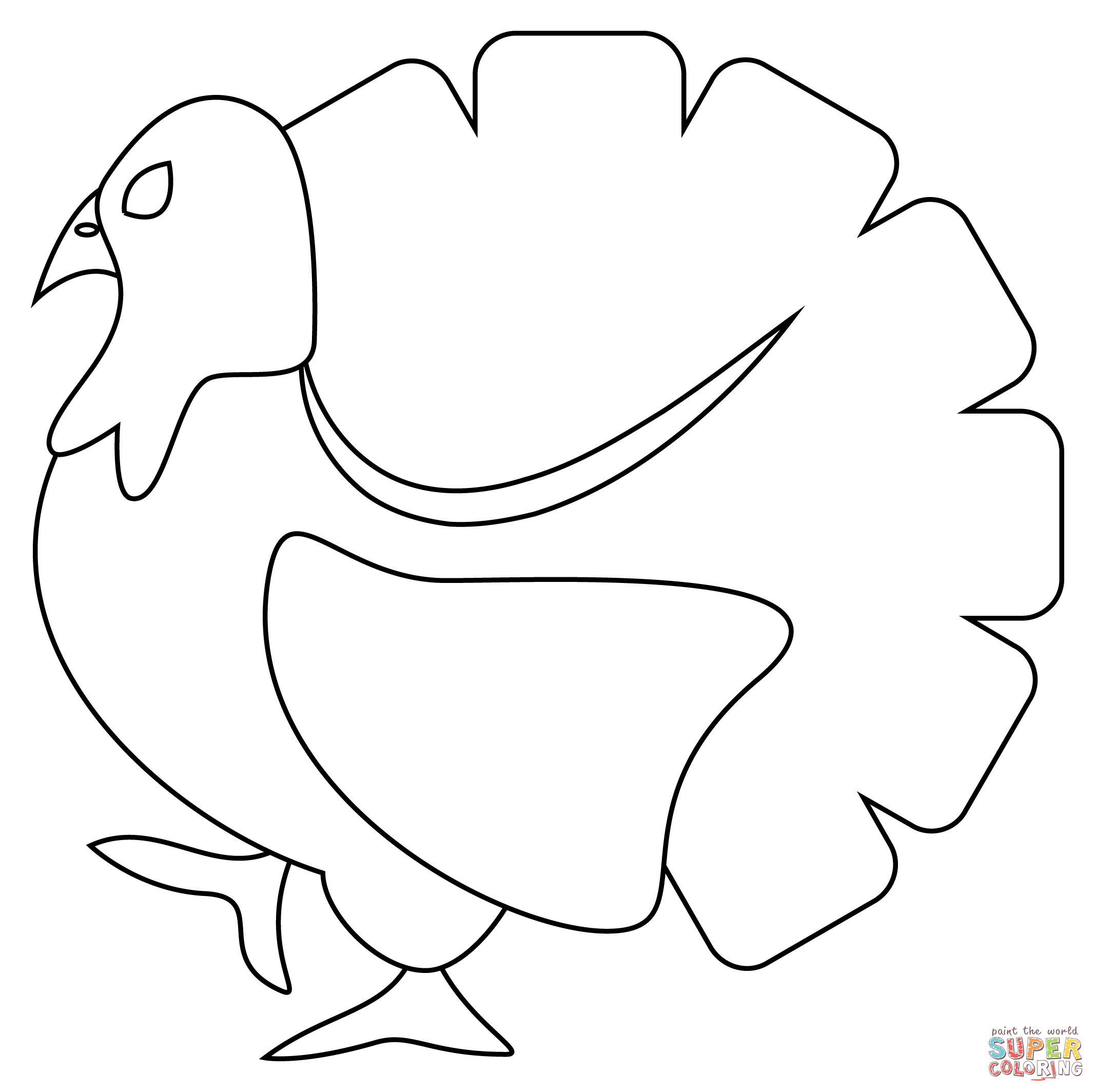 Turkey coloring page free printable coloring pages