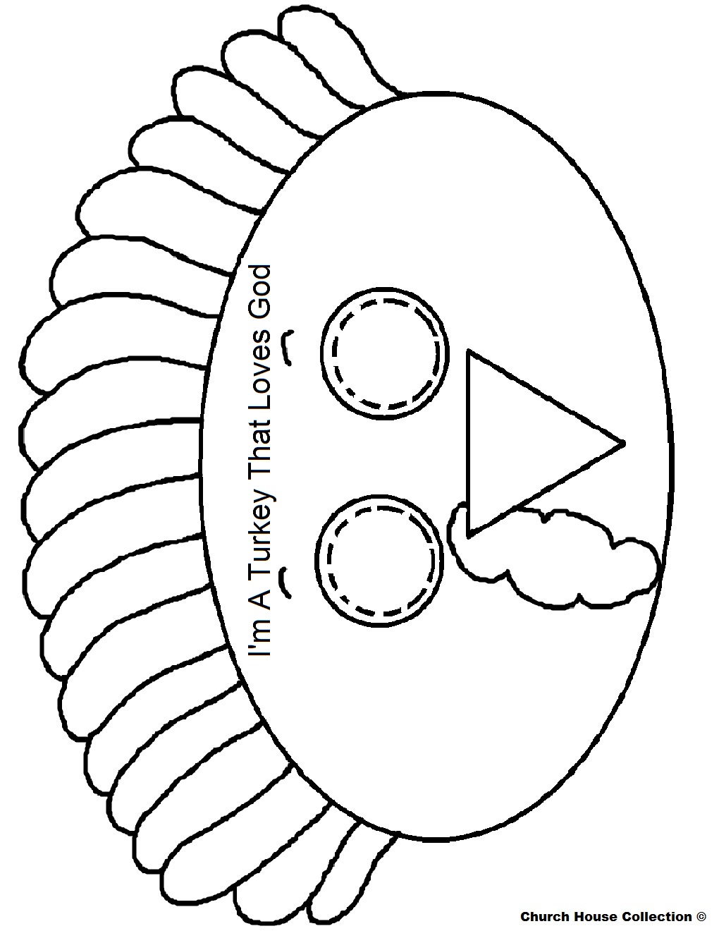 Free printable turkey face template