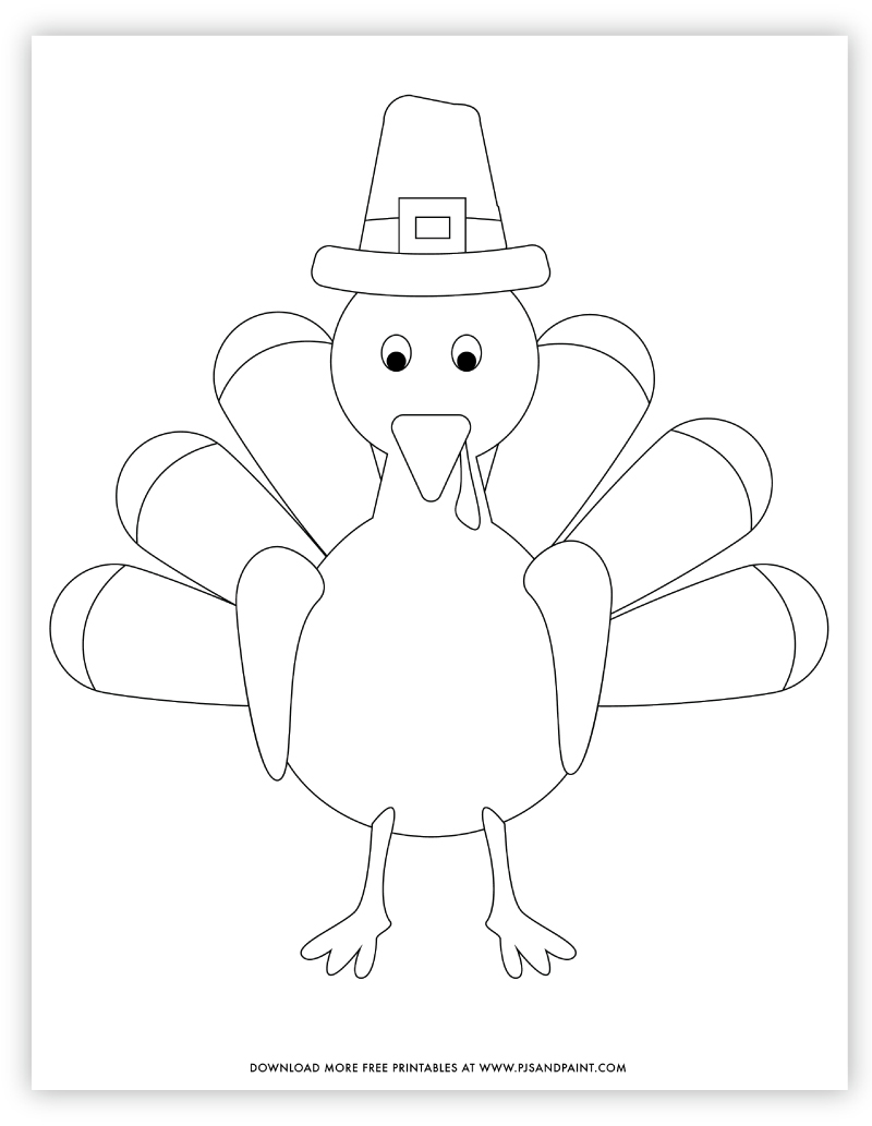 Free printable turkey coloring page