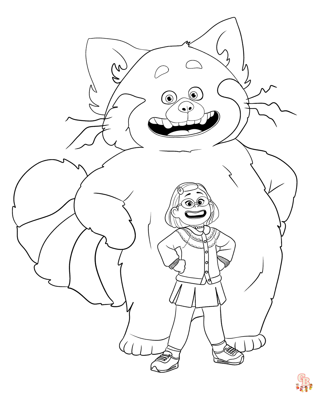 Fun and easy turning red coloring pages to print