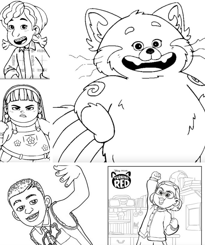 Best turning red coloring pages