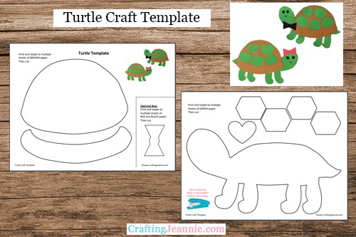 Preschool turtle craft free template