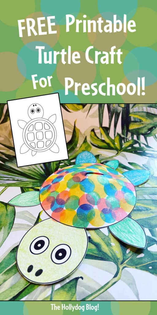 Turtle craft for preschool with free templates â the hollydog blog