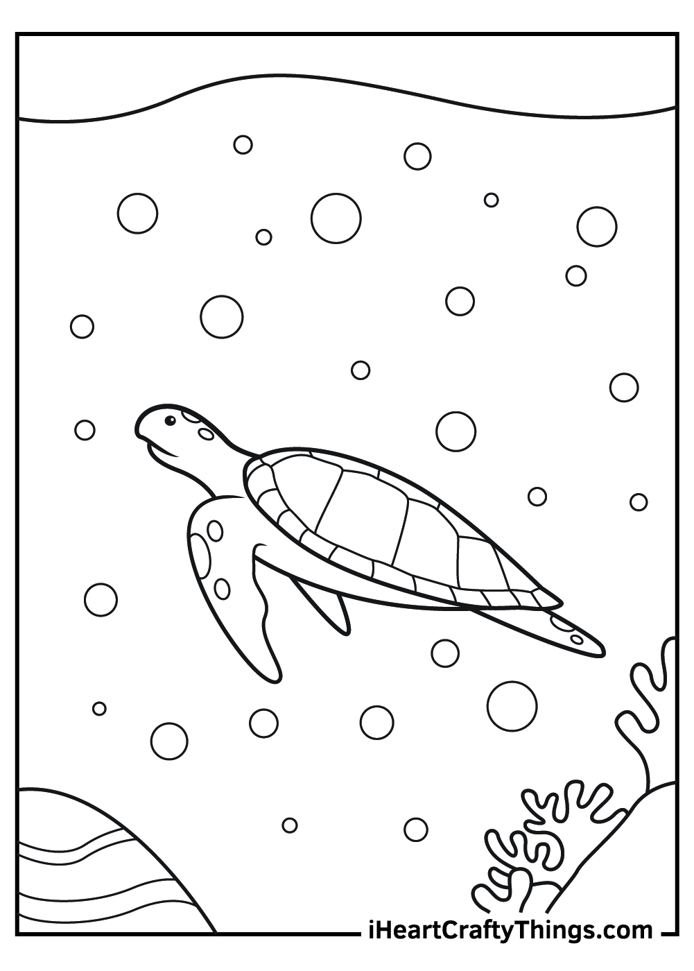 Sea turtle coloring pages free printables
