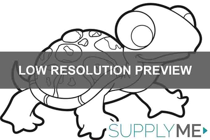 Printable turtle coloring page for kids â
