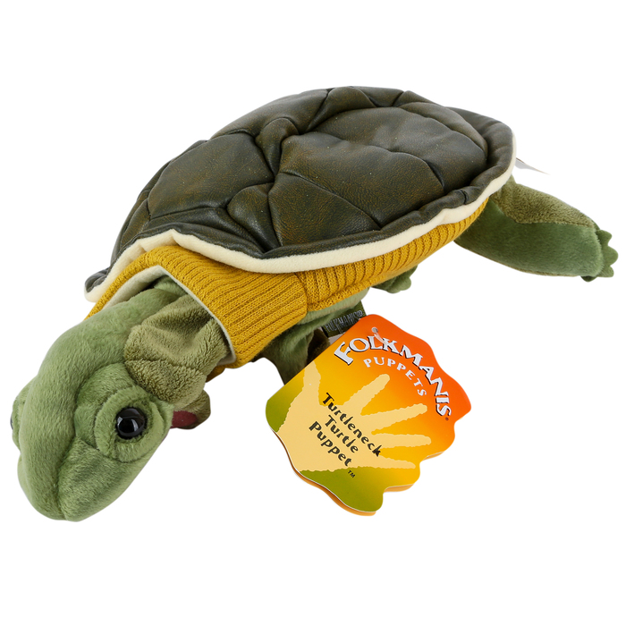 Folkmanis turtleneck turtle hand puppet x x inches