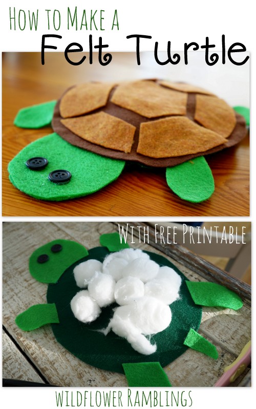 How to make a felt turtle abc animals in felt
