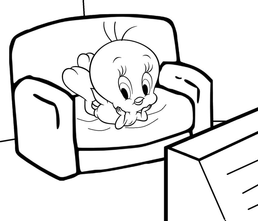 Free printable tweety bird coloring page