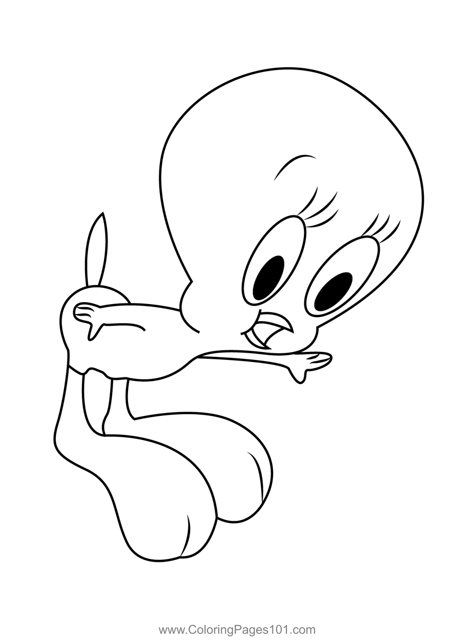 Tweety bird coloring page for kids