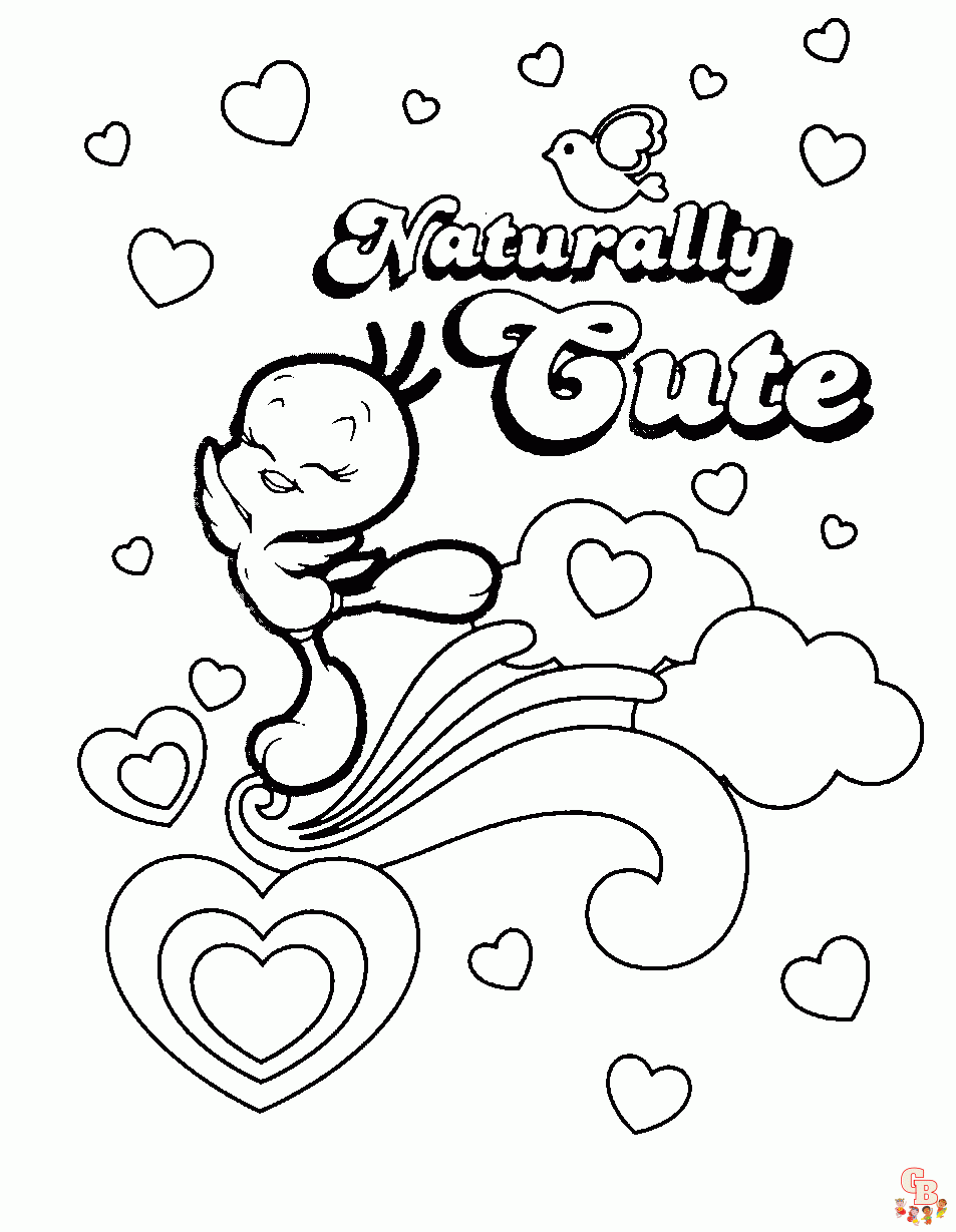 Tweety bird coloring pages free printable and easy coloring