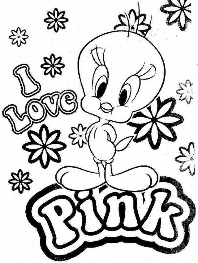 Tweety bird coloring pages to print for free