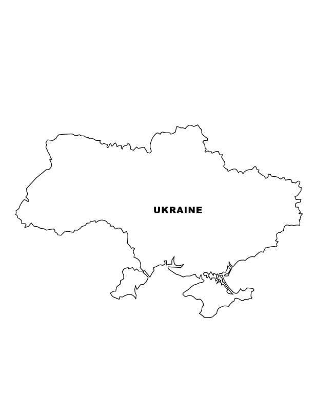 Printable flag of ukraine coloring page