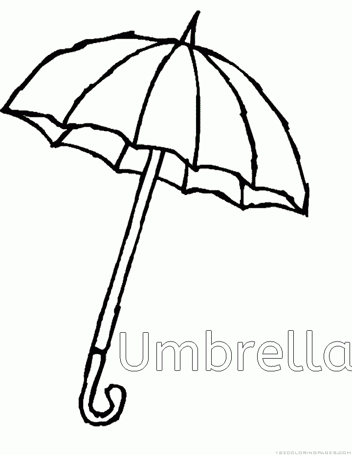 Umbrella coloring pages