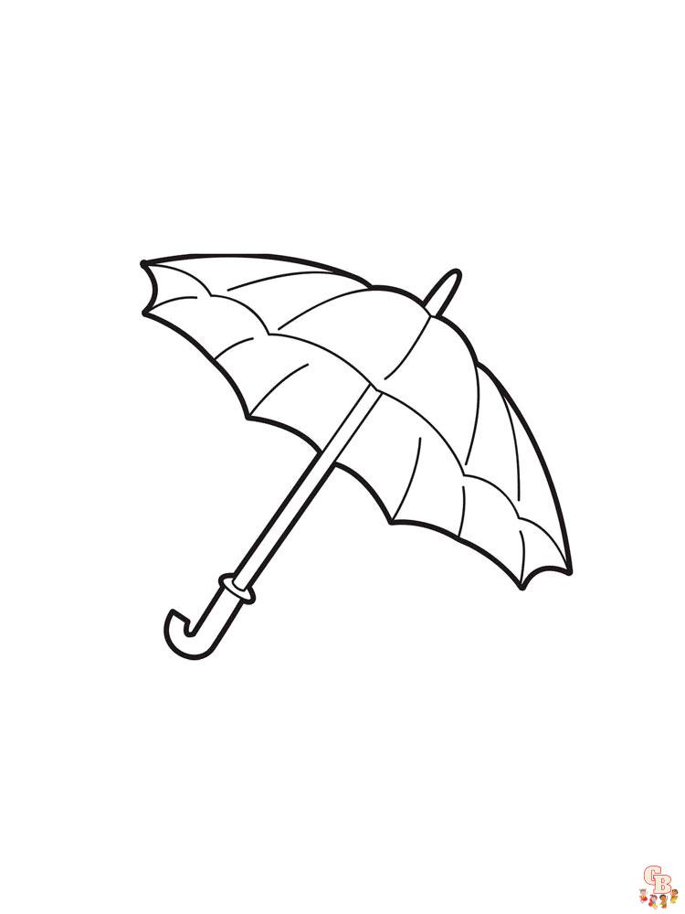 Umbrella coloring pages free printable and easy to use