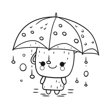 Cute umbrellas outline png transparent images free download vector files